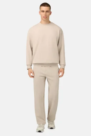 CREW NECK SWEATSHIRT IN COTTON BLEND INTERLOCK