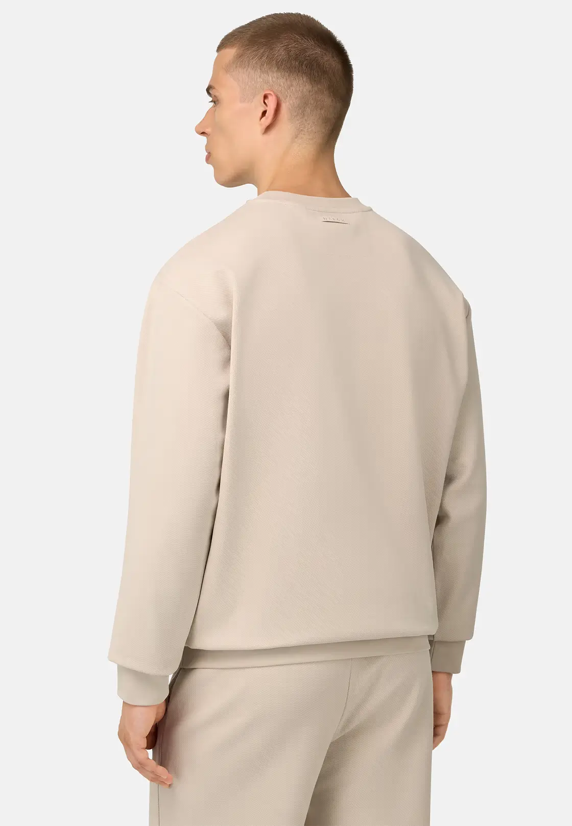 CREW NECK SWEATSHIRT IN COTTON BLEND INTERLOCK - Image 3