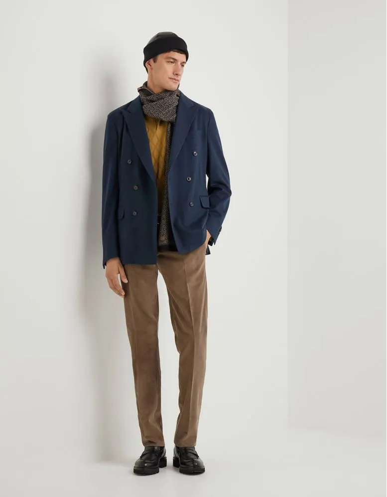 VESTE EN LAINE 170'S ET CACHEMIRE TURQUOISE