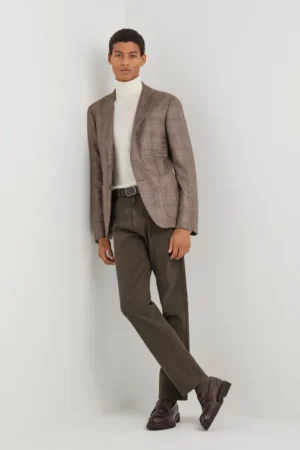 VESTE KEI EN SOIE ET CACHEMIRE TAUPE