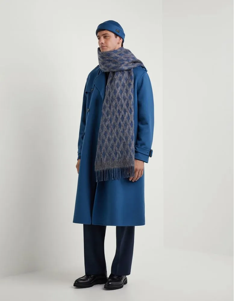 CHINO À DEUX PINCES EN LAINE BISTRETCH BLEU TURQUOISE - Image 3