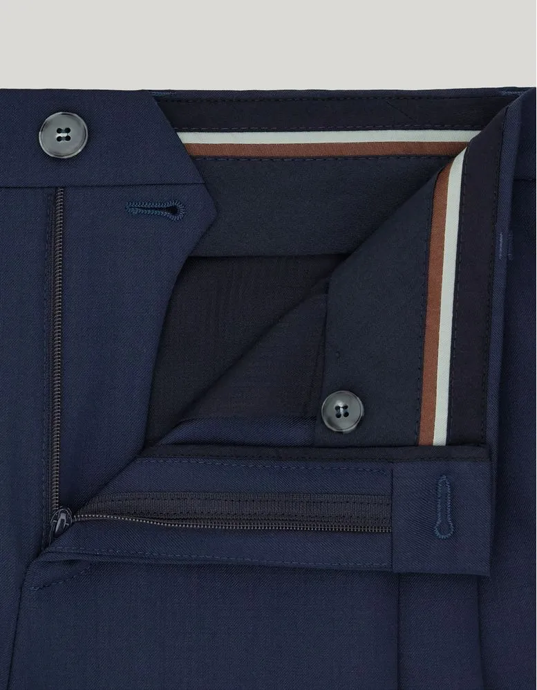 CHINO À DEUX PINCES EN LAINE BISTRETCH BLEU TURQUOISE - Image 5